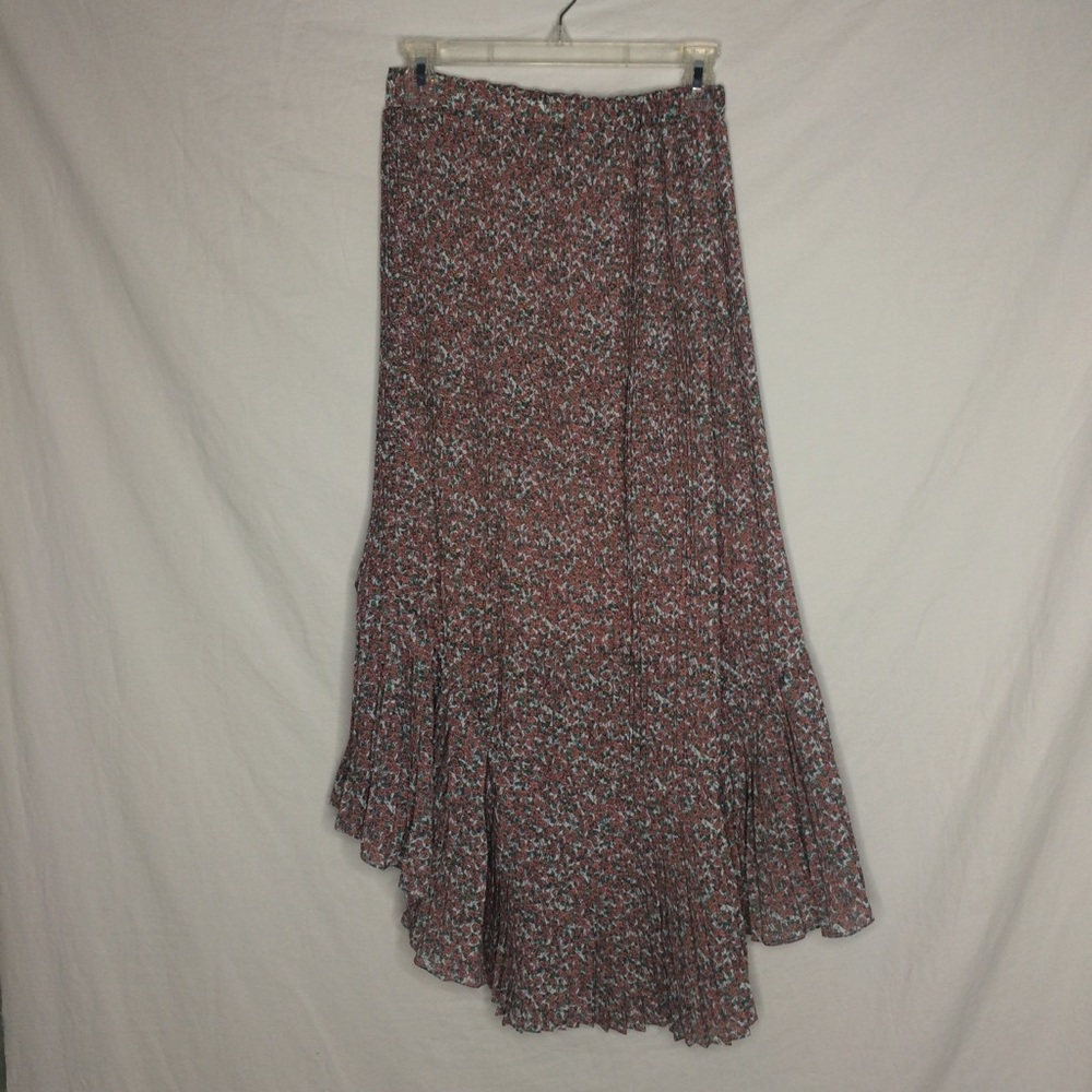 Lili's Closet Pink Floral high low pleated skirt - Picture 6 of 8